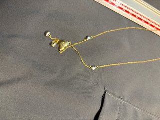 Gargantilla oro 18k  con corazones