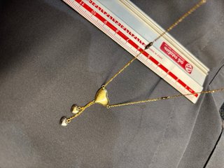 Gargantilla oro 18k  con corazones