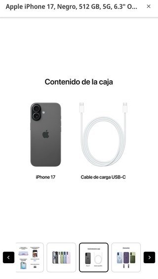 iPhone 17 512GB Negro (precintado)