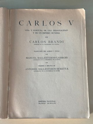 Carlos V - Karl Brandi