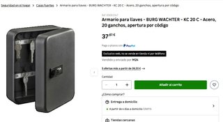 Caja Fuerte para Llaves Burg Wachter KC-20 C