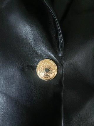 Americana/Blazer Zara Negra polipiel mujer