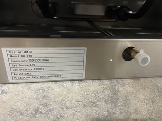 Plancha de gas profesional