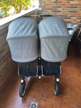 Carrito Gemelar Bugaboo Donkey Gris