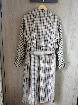 Gabardina a cuadros GARCONNE Talla Única