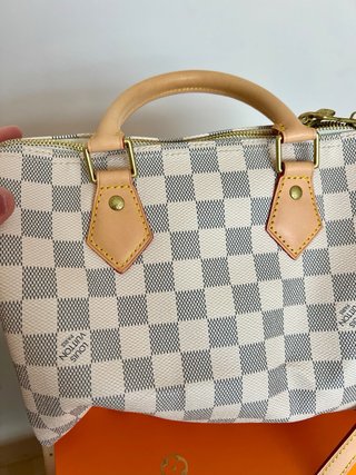 Bolso  Piel Blanco y Marrón