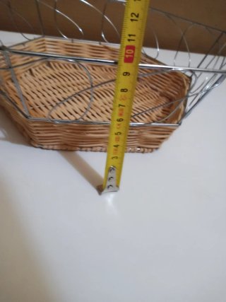 Cesta Hexagonal Mimbre y Metal