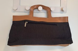 Bolso denim azul asa camel casual vintage