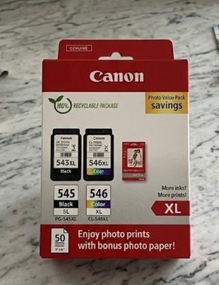 Cartuchos Canon 545XL Negro y 546XL Color