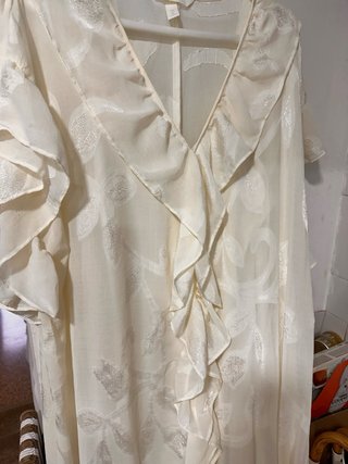 Vestido Beige Largo Fiesta