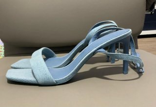 Sandalias Stradivarius Azul/Gris