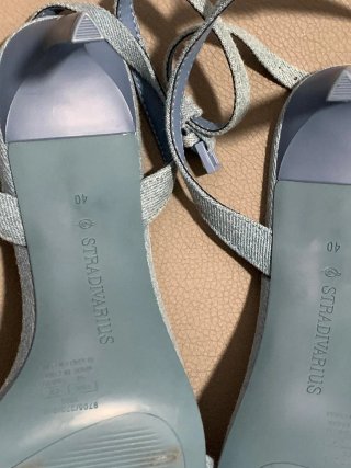 Sandalias Stradivarius Azul/Gris