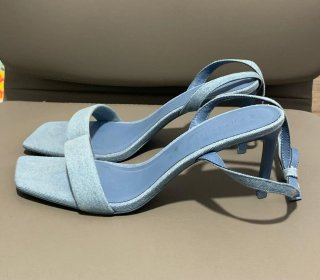 Sandalias Stradivarius Azul/Gris