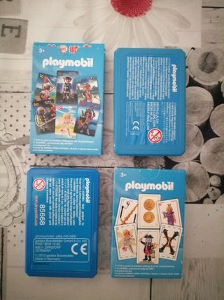 Lote 4 barajas cartas Playmobil