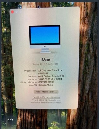 Imac 21,5” Retina 4K 2017 i7 16Gb ram