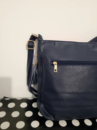 Bolso acolchado rayas rojo, blanco y azul