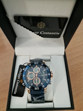 Reloj Philippe Constantin Azul y Dorado