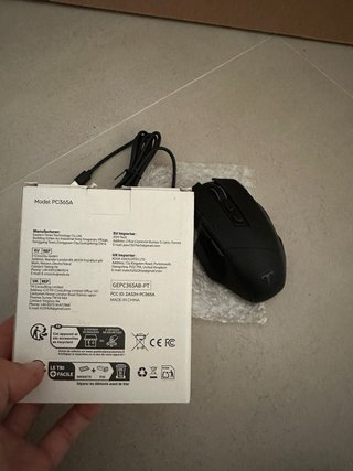 Ratón Inalámbrico Gaming Ergonómico Negro