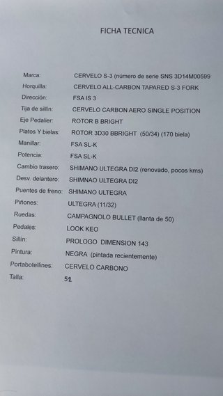 Cervelo S3 Di2 Talla 52