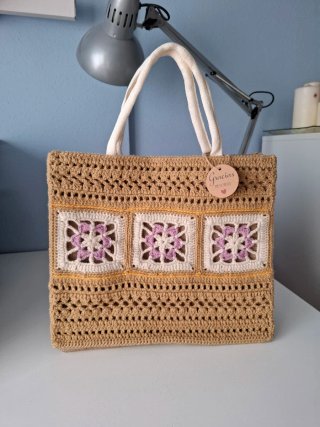 Bolso Yute y Crochet Nuevo