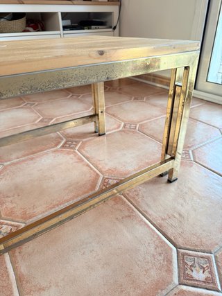 Mesa de centro madera y metal