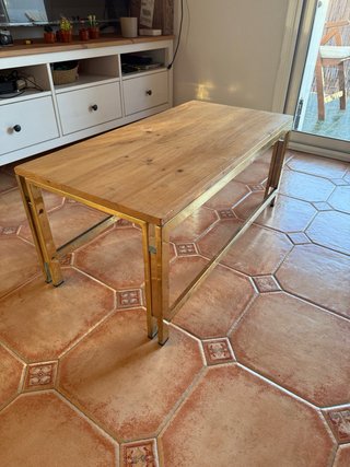 Mesa de centro madera y metal