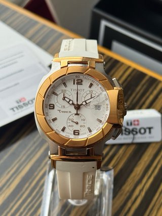 Tissot T-Race Cronógrafo Cuarzo dorado y Blanco