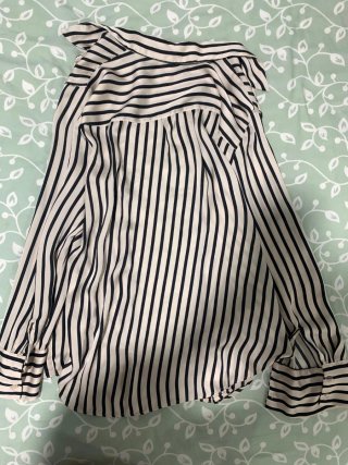Camisa H&M Rayas Blanco y Negro Talla S