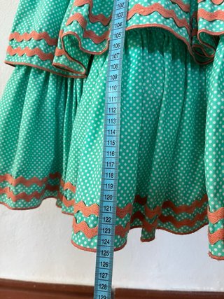Traje Flamenca Niña Hecho a Mano, medidas en fotos