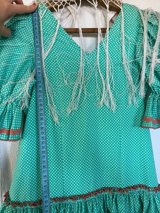 Traje Flamenca Niña Hecho a Mano, medidas en fotos