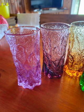 Bicchieri da cocktail vintage in granito, anni '60
