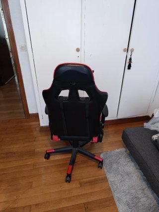 Silla Gaming Negra y Rosa