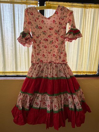 Traje de flamenca canastero de niña talla 6/8