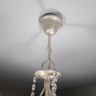Lámpara de techo blanca nacarada con 3 luces Led