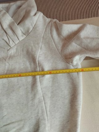 Sudadera mujer cuello alto beige/gris