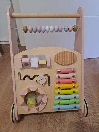 Andador Montessori Madera Rosa