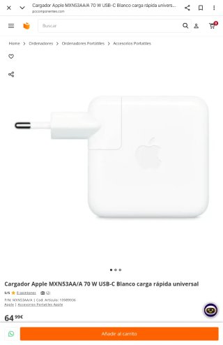 iPhone 13 con cargador Apple