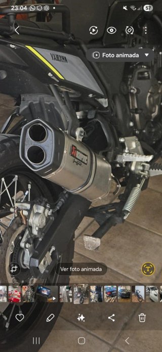 Akrapovic Escape Yamaha Tenere 700 Mas tubo curva