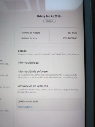 Tablet Samsung Bianco SM-T580 con custodia originale
