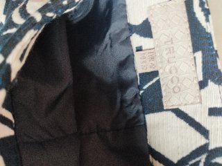 Minifalda estampada azul y blanco