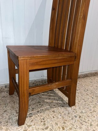 Pareja de sillas madera maciza rústicas
