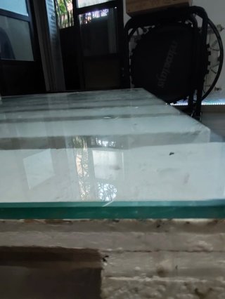 Mesa Palet Blanca Cristal Ruedas