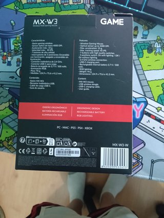 Ratón Inalámbrico GAME MX-W3 RGB