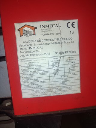 Caldera Biomasa Inmecal ACS