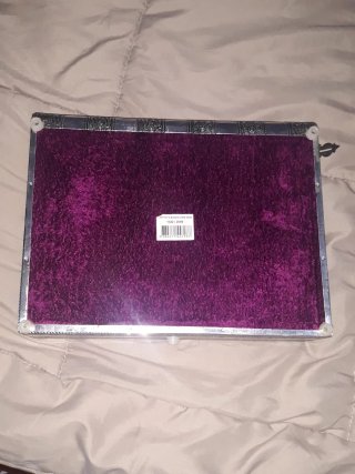 Joyero plateado extensible terciopelo morado