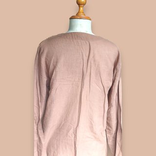 Túnica marrón de algodón con bordado