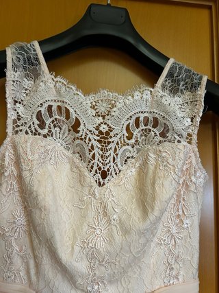 Vestido rosa tul con pedrería