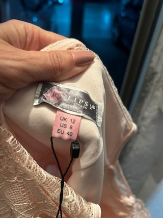 Vestido rosa tul con pedrería