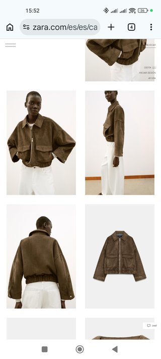 Chaqueta Zara bomber marrón | • Temporada 2026