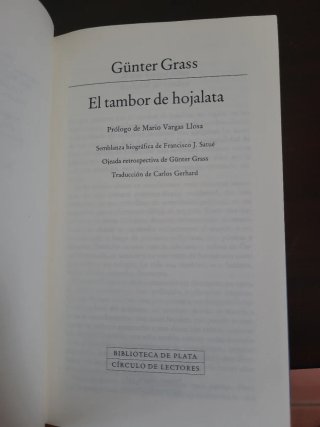 El tambor de hojalata de Günter Grass